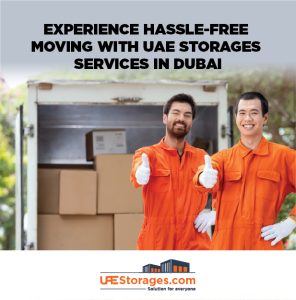 UAE Storages' movers and packers showing thumbs up gesture. 
